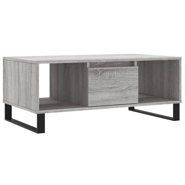 vidaXL Table basse Sonoma gris 90x50x36 5 cm Bois d'ingénierie