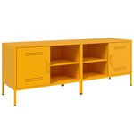 vidaXL Meubles TV 2 Pièces jaune moutarde 68x39x50 5 cm acier