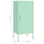 vidaXL Armoire de rangement Vert menthe 42 5x35x101 5 cm Acier