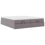 VidaXL Cadre de lit ottoman avec matelas gris 160x200 cm similicuir
