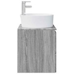 vidaXL Vanité de lavabo mural Sonoma gris 49 5 x 44 5 x 65 cm