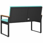 vidaXL Banc extérieur 2 -Seater 107 x 61 x 80 cm polyrotin