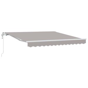 vidaXL Auvent rétractable Gris clair 300 x 250 cm Tissu et Aluminium