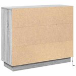 vidaXL Buffet avec porte Gris Sonoma 90 x 32 x 75 cm Bois d'ingénierie
