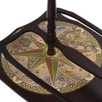 vidaXL Support de vin autoportant globe Bois d'eucalyptus Vert