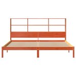 vidaXL Lit bibliothèque sans matelas cire marron 200x200 cm pin massif
