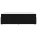 vidaXL Cadre de lit avec matelas Noir 90 x 190 cm tissu