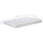 vidaXL Coussin de canapé palette Gris 120x80x10 cm