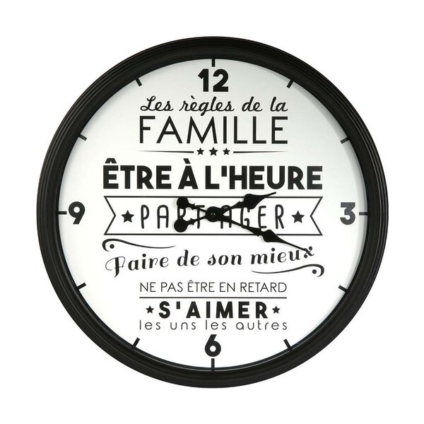 Horloge en plastique la vie en famille
