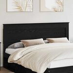 vidaXL Tête de lit Chêne noir 200 cm Bois d'ingénierie