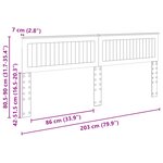 vidaXL Tête de lit Bois Ancien 200 cm Bois d'ingénierie