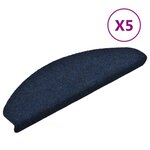 vidaXL Tapis autoadhésifs de marches 5 Pièces Bleu 65x21x4 cm Aiguilleté