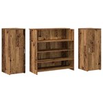 vidaXL Bureau de réception vieux bois 180x50x103 5cm bois d'ingénierie