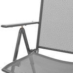 vidaXL Ensemble de chaises de jardin inclinables 3 Pièces anthracite