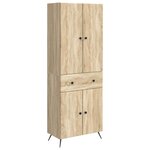 vidaXL 2 Pièces Chêne Sonoma