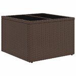 vidaXL Salon de jardin avec coussins 7 Pièces marron résine tressée