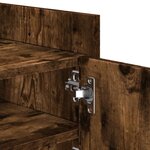 vidaXL Meuble TV Chêne fumé 100x35x40 cm Bois d'ingénierie