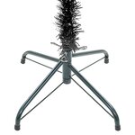 vidaXL Arbre de Noël mince pré-éclairé et boules noir 180 cm