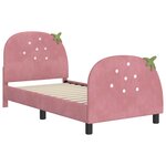 vidaXL Cadre de lit pour enfants avec tête de lit Rose 80 x 160 cm