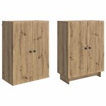 vidaXL Ensemble de Meubles 2 Pièces Chêne artisanal 66 x 34 5 x 90 cm