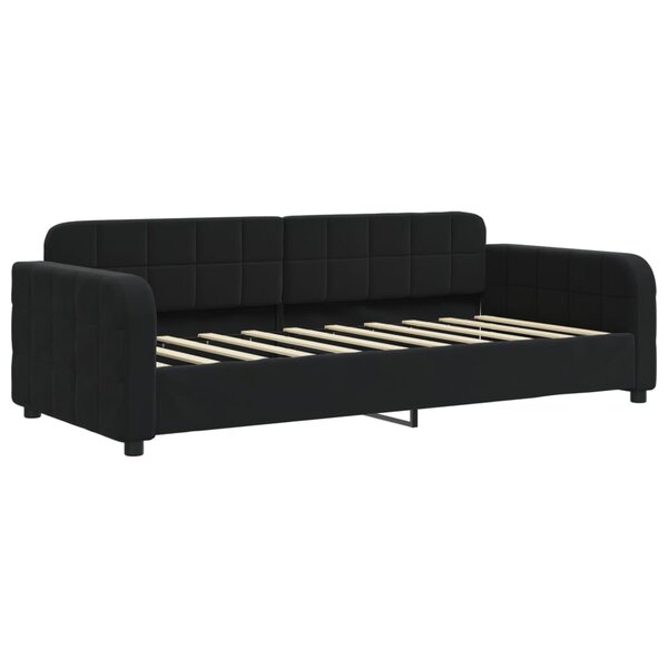 vidaXL Lit de repos sans matelas noir 90x190 cm velours