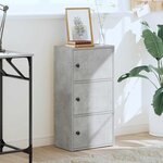 vidaXL Bibliothèque gris béton 40x24x77 cm bois d'ingénierie