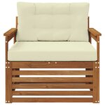 vidaXL Canapé d’extérieur Bois d'acacia massif et polyester