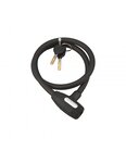 Antivol à clé Stunt  câble acier  vélo  12mmx0.8m  2 clés  noir - THIRARD