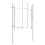 vidaXL Portail de jardin Acier 1 x 1 75 m Blanc