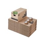 Pack and Move - Lot 60 cartons déménagement stockage standard - 60 x 30 x 30 cm - Poignées renforcées - 3 adhésifs offerts