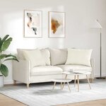 vidaXL Coussins de canapé 2 Pièces Crème 70 x 50 cm