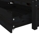 vidaXL Cadre de lit sans matelas avec tiroirs noir