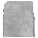 vidaXL Meuble TV mural gris béton 40x30x30 cm bois d'ingénierie