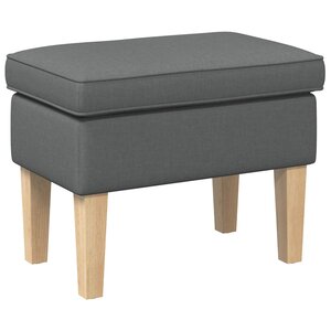 vidaXL Pouf Gris foncé 55 x 35 x 41 cm Tissu