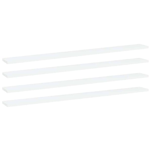 vidaXL Panneaux de bibliothèque 4 Pièces Blanc 100x10x1 5 cm Aggloméré