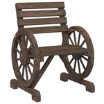 vidaXL Chaises de jardin lot de 2 58x58x78 5 cm bois de sapin massif