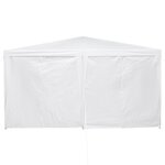 vidaXL Tente de fête avec 8 cloisons blanches  4x4 m en PE