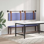 vidaXL Tête de lit suspendue Bleu denim PU antique