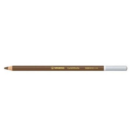 Crayon de couleur fusain pastel carbothello brun velours foncé stabilo