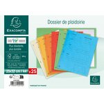 Paquet De 25 Dossiers De Plaidoirie Pour/contre Carte Lustrée 25x32cm - Turquoise - X 5 - Exacompta
