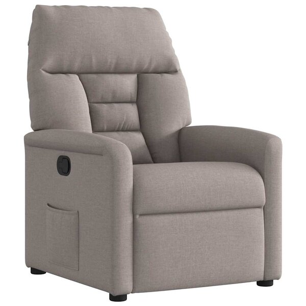 vidaXL Fauteuil inclinable Taupe Tissu