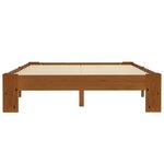 vidaXL Cadre de lit Marron clair Bois de pin massif 140 x 200 cm