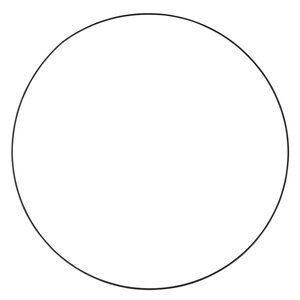 Anneau en métal revêtu 60cm noir