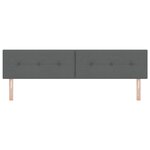 vidaXL Tête de lit capitonnée grise foncée 200 cm