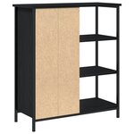 vidaXL Buffet Noir Chêne 70x30x80 cm Bois d'ingénierie