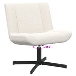 vidaXL Chaise d'Accent Crème Tissu Moyenne Ergonomique Chaise d'Accent