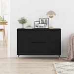 vidaXL Buffet Chêne noir 101 5 x 35 x 70 cm Bois d'ingénierie