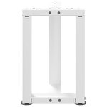 vidaXL Pieds de table basse en T  2 pièces  blanc  28 x 25 x (42-43) cm  acier