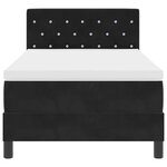 vidaXL Lit à ressorts avec matelas avec matelas Noir 90 x 190 cm tissu