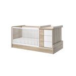 SACHA LIT COMPACT EVOLUTIF 70X140 FINITION CHENE DU BOCAGE  l105 H102 P205
